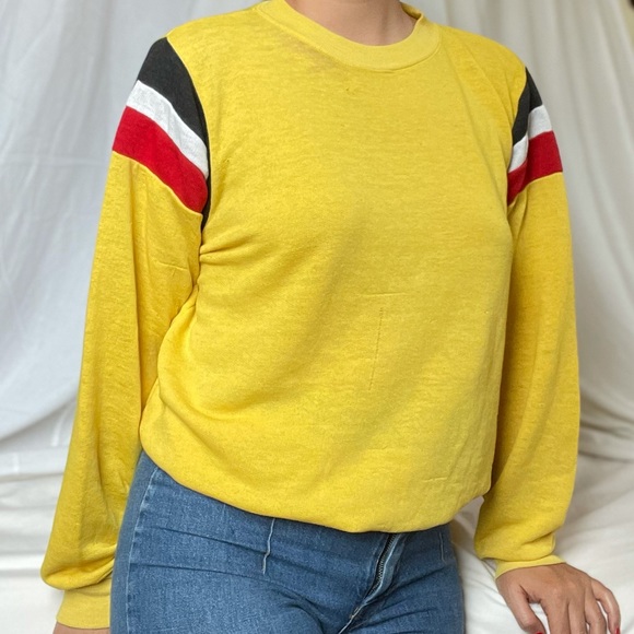 Vintage Canary Yellow Threadbare Sweatshirt - Picture 7 of 13